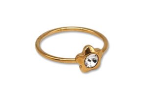 Anillo Flor con strass