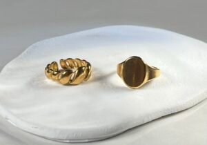Set anillos dorados